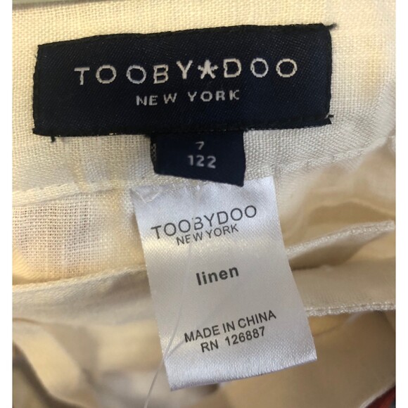 Toobydoo ny size 7 cream off white linen pants nwt - Picture 3 of 8